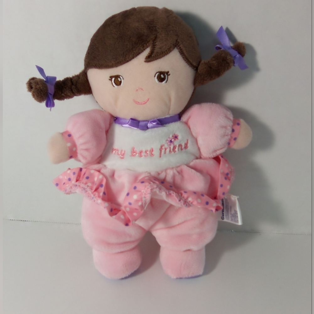 Garanimal My Best Friend Rattle Soft Body Baby Doll With Brown Hair